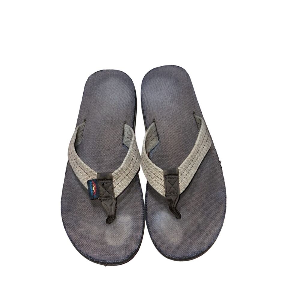 Rainbow Sandals Gray Black Flip Flops    Size: XLarge (11 - 12) Men's